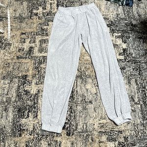 Pacsun velvet textured sweat pabts joggers grey